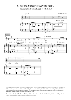 Psalm 126(125): Second Sunday of Advent Year C